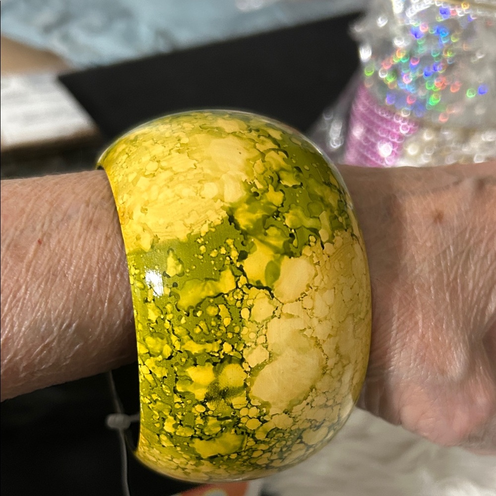 Yellow and Green Women's Bracelet